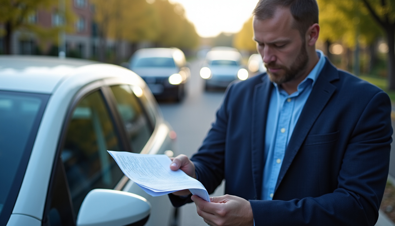 Agent vérifiant un véhicule à la fourrière avant restitution