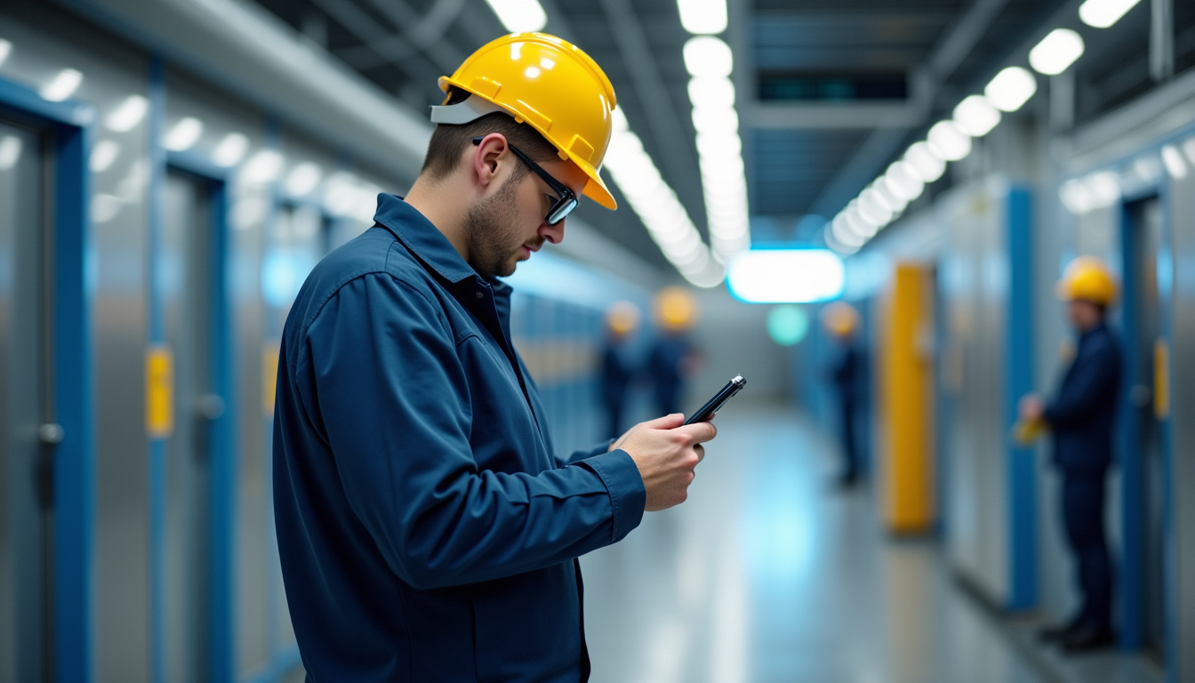 Mécanicien en train de vérifier l