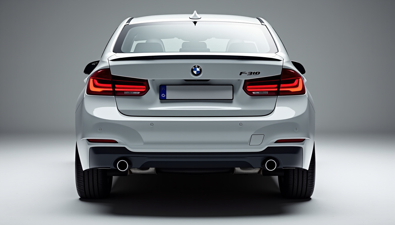 Silencieux Akrapovic installé sur une BMW Série 3 F30 316d vue arrière