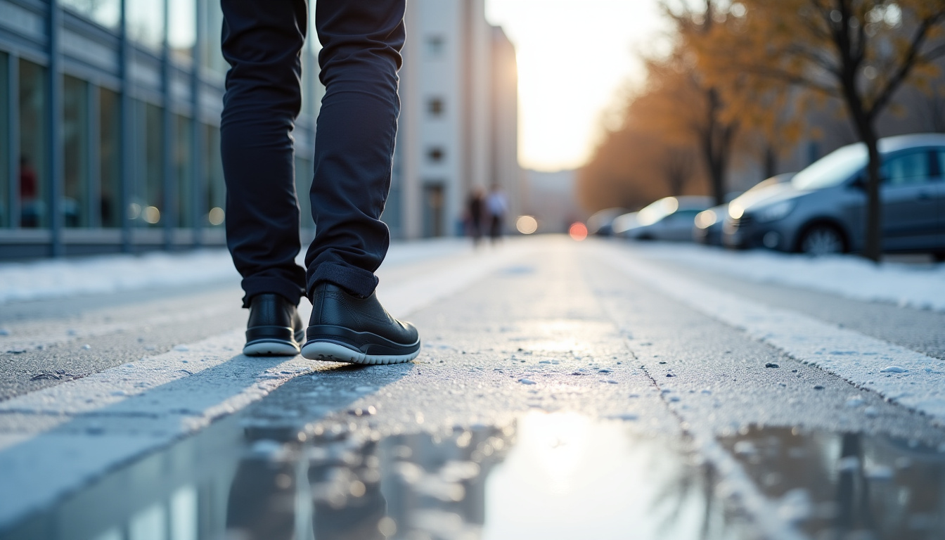 Simulation de freinage sur sol mouillé avec pneus lisses et pneus neufs