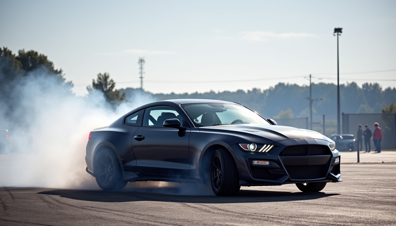 Spectacle de drift et démonstration automobile en direct lors de la Foire Boiserie