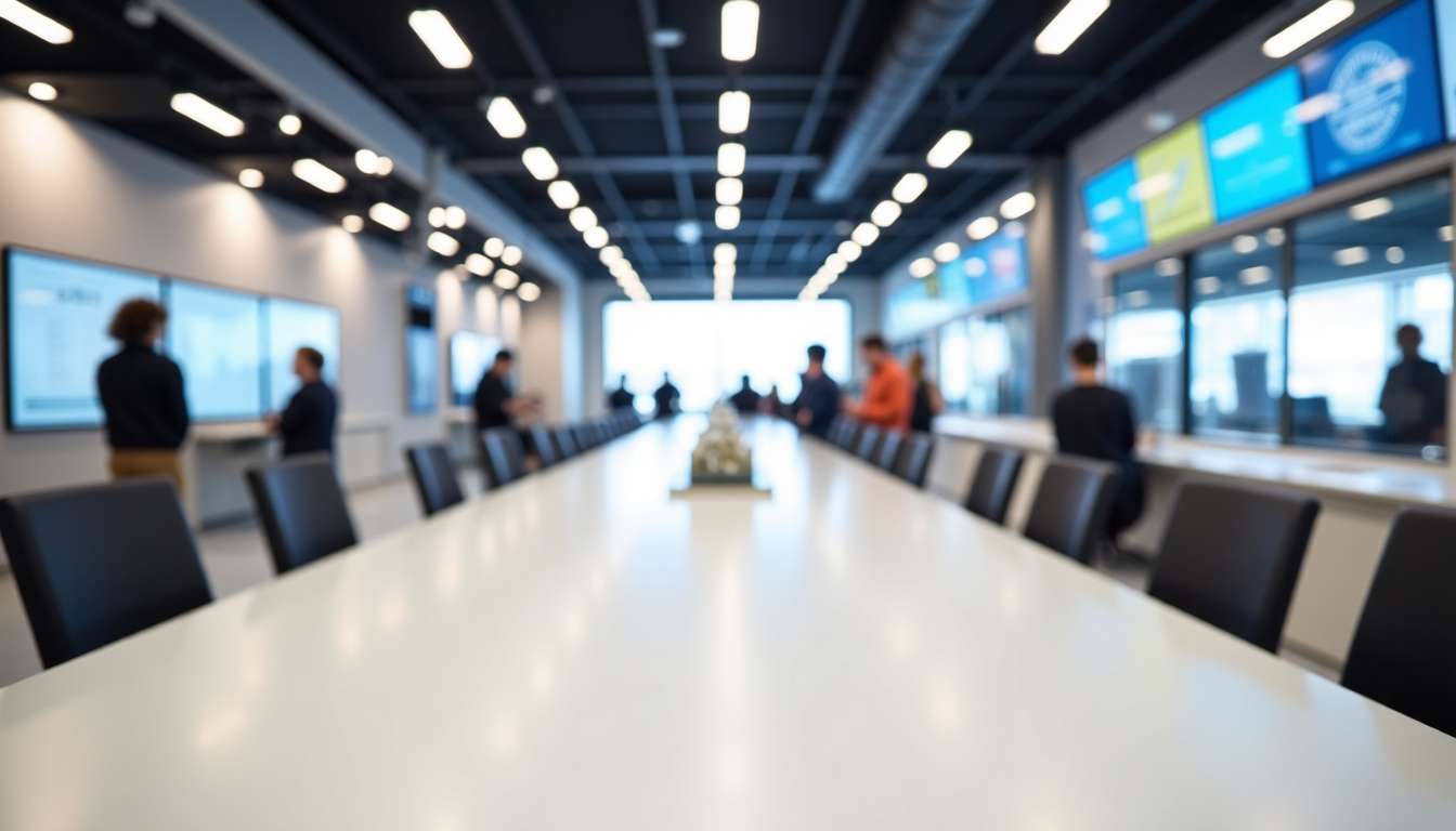 Stands commerciaux et zone d