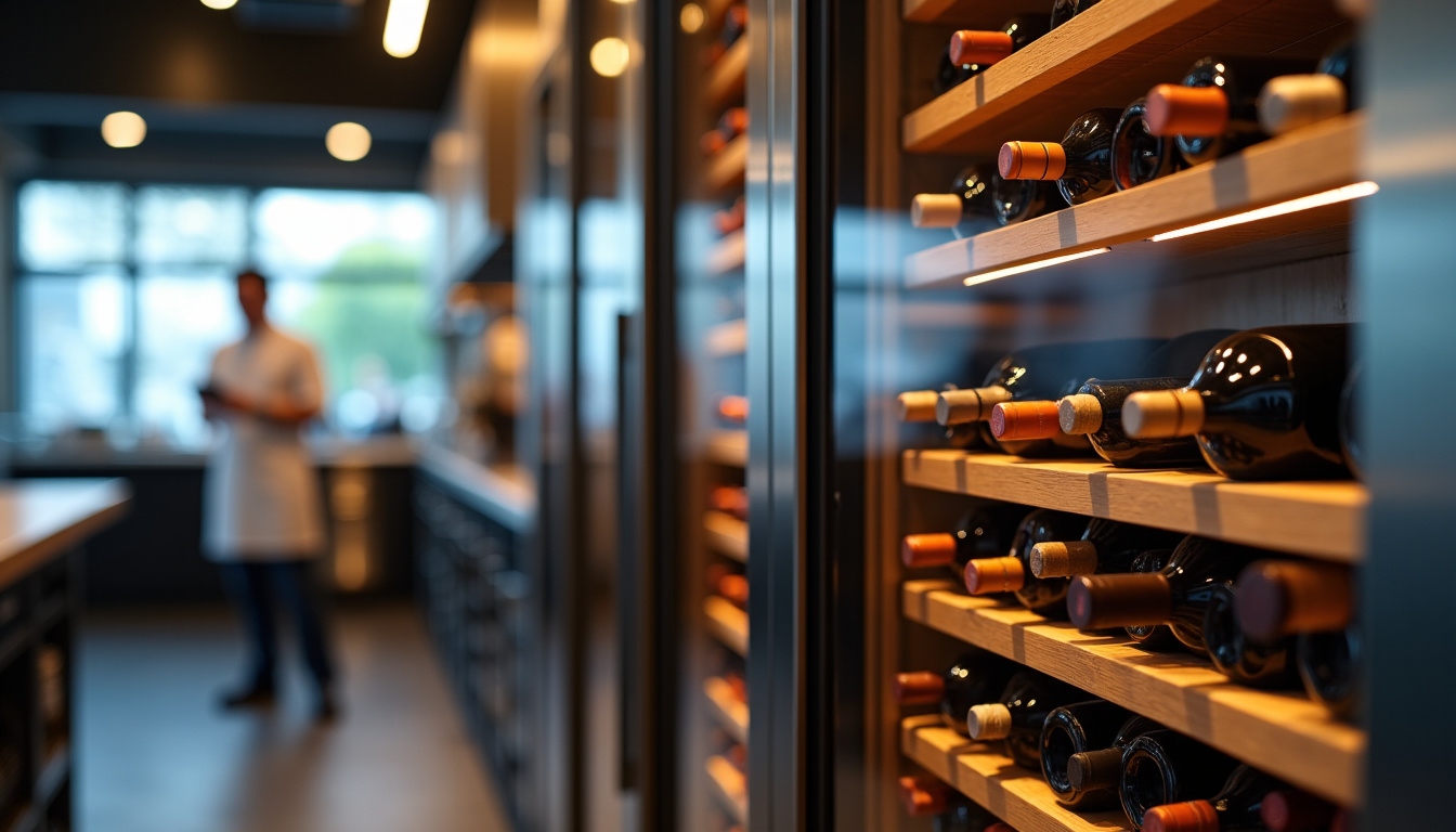 Cave à vin professionnelle CHR de 300 bouteilles en milieu d