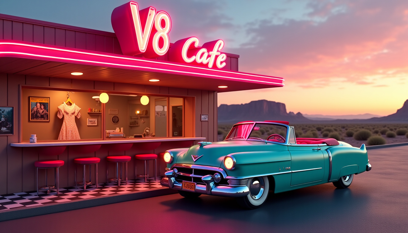 Flo en tant que showgirl puis propriétaire du V8 Café à Radiator Springs