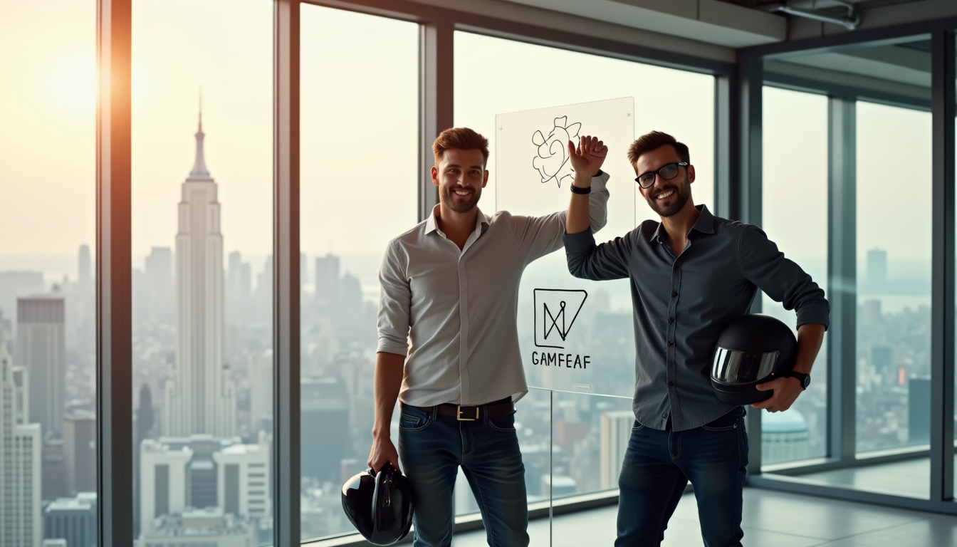 Fondateurs de Motoblouz Thomas Thumerelle et David Thiry lors d