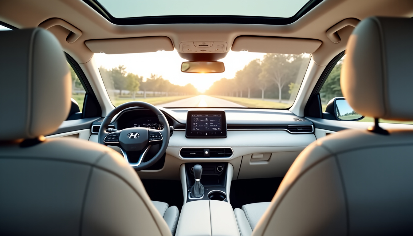 Vue intérieure du Hyundai Tucson montrant l