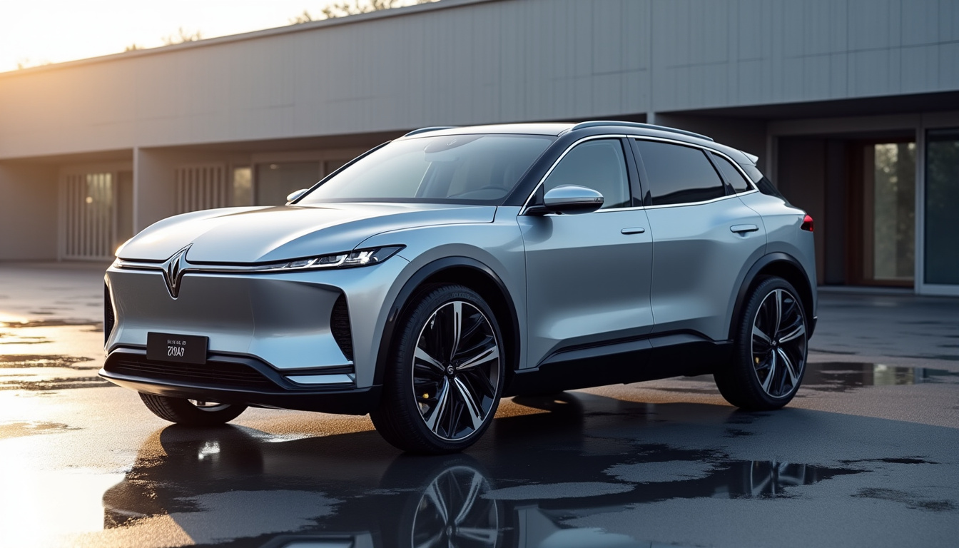 Vue latérale du Xpeng G6 en lumière naturelle, mettant en valeur sa silhouette fastback et ses poignées escamotées