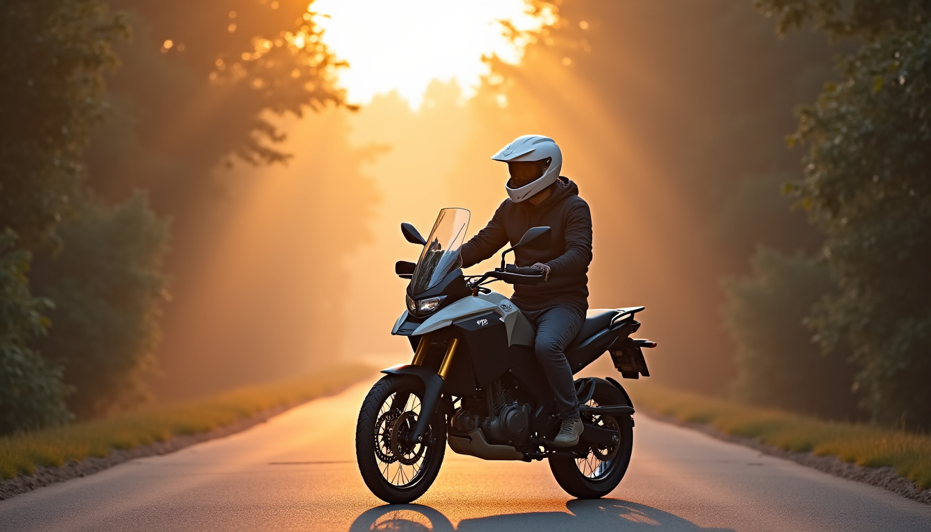 Conducteur sur Honda X-ADV 750 en position assise, illustrant la posture élevée et dominante