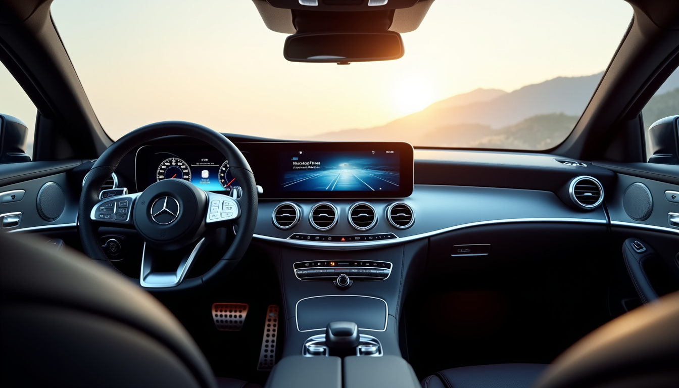 Intérieur de la Mercedes Classe A avec écrans MBUX