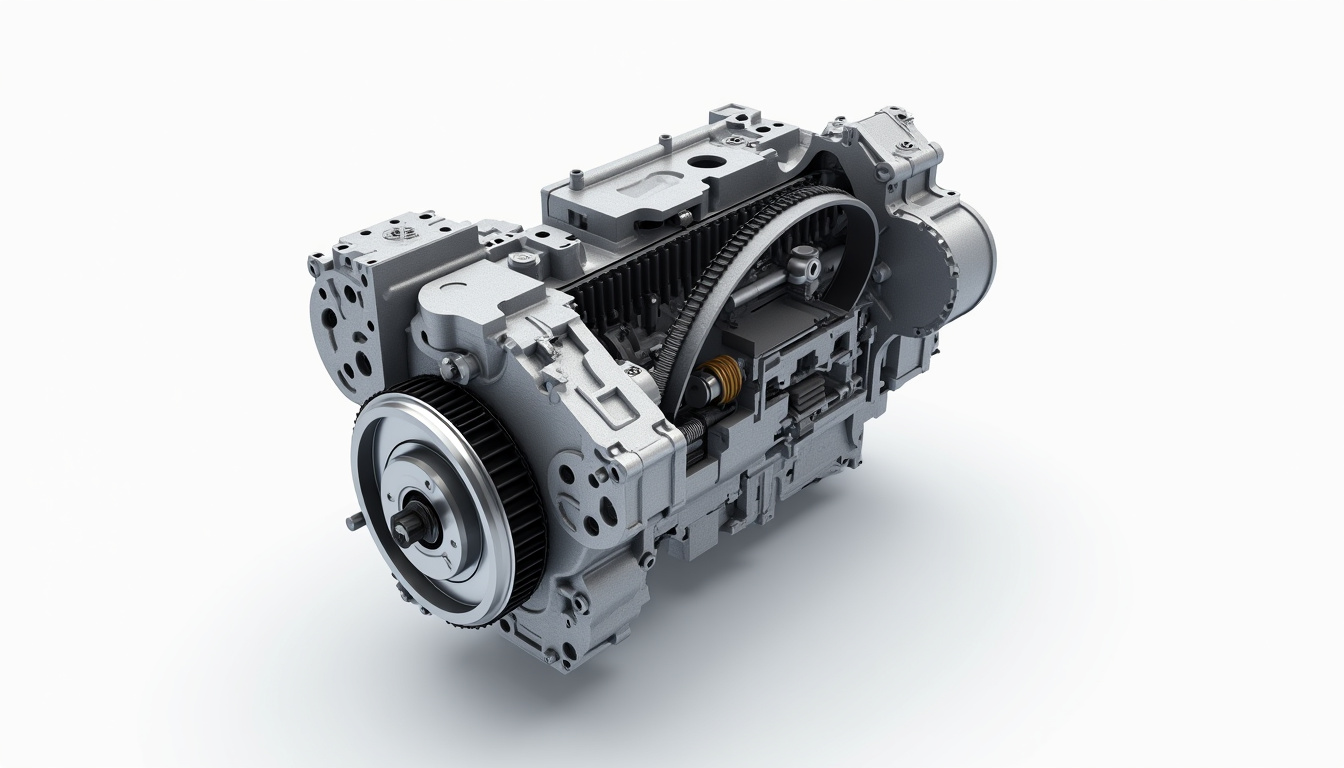 Moteur PureTech avec courroie de distribution à bain d’huile, vue en coupe
