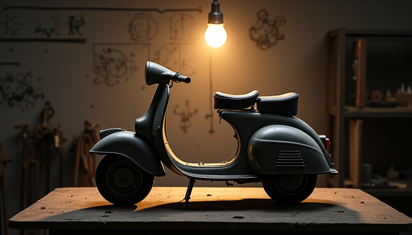 Prototype de la première Vespa en 1946 dans l