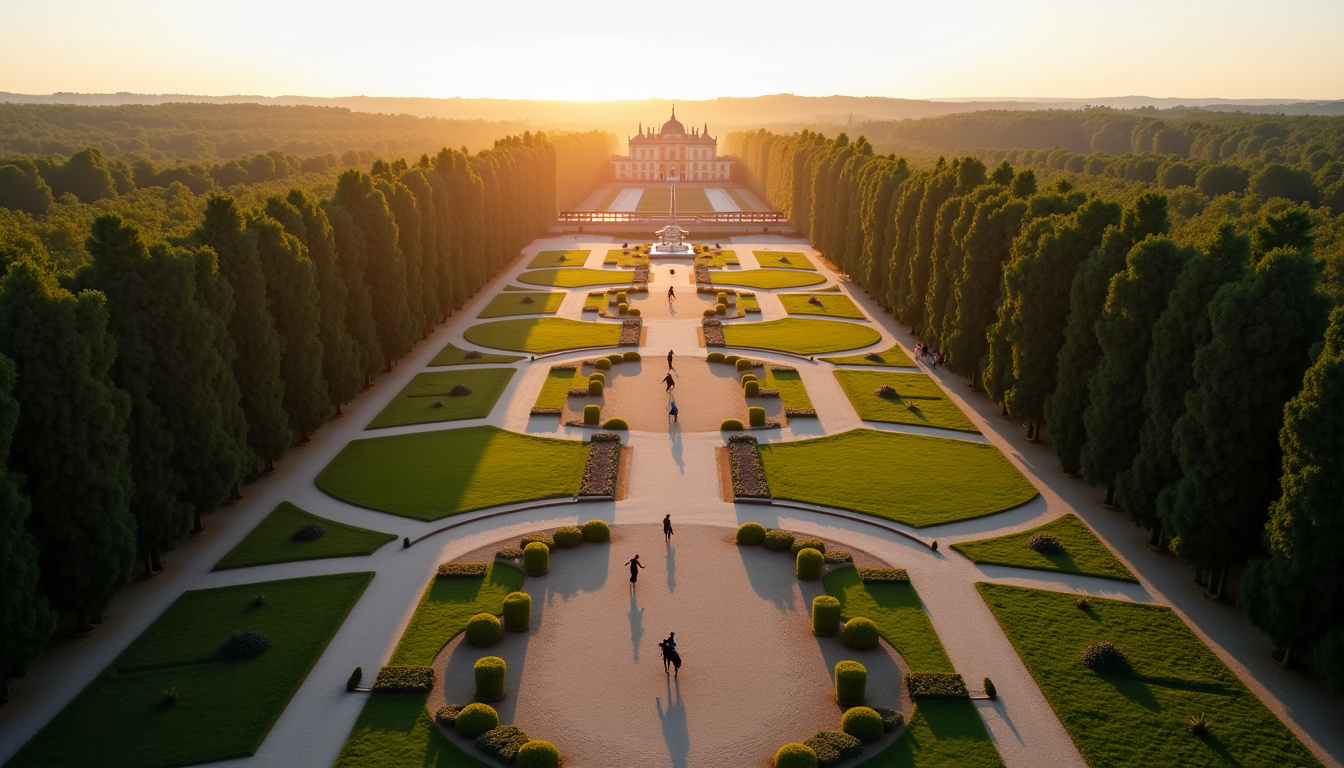 Vue aérienne du site des épreuves de para-dressage au château de Versailles