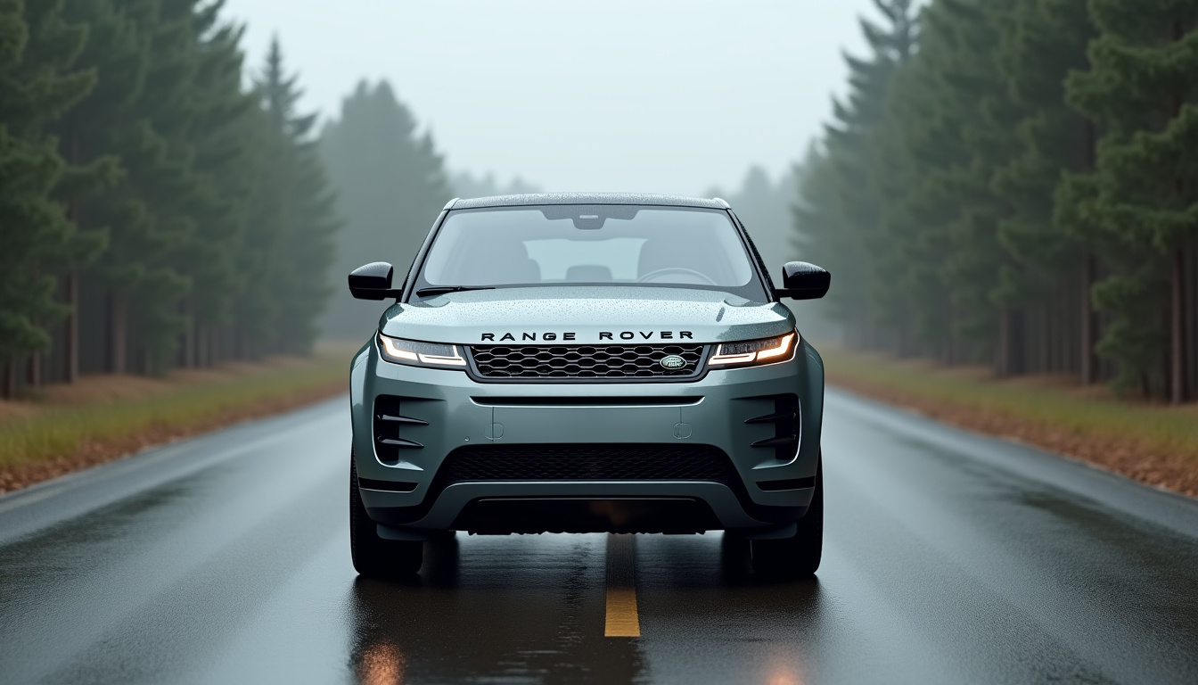 Vue extérieure du Range Rover Evoque mettant en valeur ses lignes pures et son design compact élégant